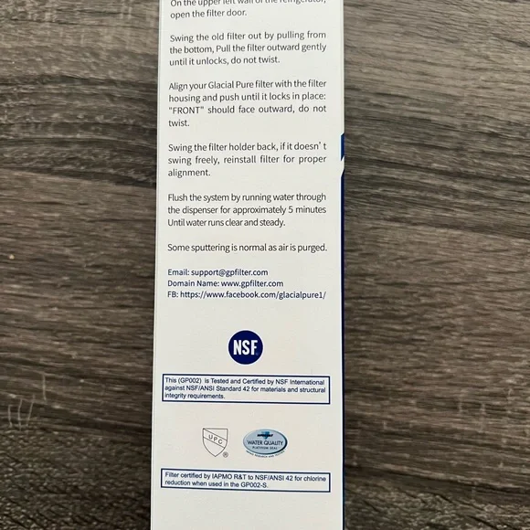 GlacialPure GP002 Refrigerator Water Filter Replacement EveryDrop 2 EDR2RXD1 New - Picture 4 of 7
